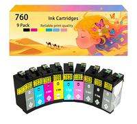 Pack combiné de Cartouches d'encre compatibles avec Les modèles pour Epson 760 T7601 T7602 T7603 T7604 T7605 T7606 T7609 pour imprimante à Jet d'encre SC-P600 Conception Haute 1 Set