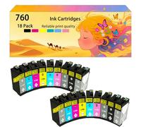 Pack combiné de Cartouches d'encre compatibles avec Les modèles pour Epson 760 T7601 T7602 T7603 T7604 T7605 T7606 T7609 pour imprimante à Jet d'encre SC-P600 Conception Haute 2 Set