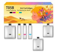 Pack combiné de Cartouches d'encre compatibles avec Les modèles pour Epson T05B T05B1 T05B2 T05B3 T05B4 pour imprimantes à Jet d'encre Workforce Pro WF-C878R WF-C879R 1 Combo Pack+2 BK