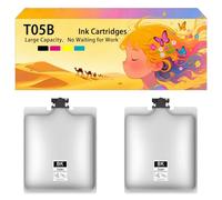 Pack combiné de Cartouches d'encre compatibles avec Les modèles pour Epson T05B T05B1 T05B2 T05B3 T05B4 pour imprimantes à Jet d'encre Workforce Pro WF-C878R WF-C879R 2*Black