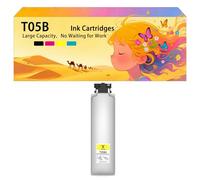 Pack combiné de Cartouches d'encre compatibles avec Les modèles pour Epson T05B T05B1 T05B2 T05B3 T05B4 pour imprimantes à Jet d'encre Workforce Pro WF-C878R WF-C879R 1*Yellow