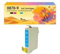 Pack combiné de Cartouches d'encre compatibles avec Les modèles pour Epson T0870 T0871 T0872 T0873 T0874 T0877 T0878 T0879 pour imprimante à Jet d'encre Stylus Photo R1900 T0872