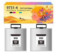 Pack combiné de Cartouches d'encre compatibles avec Les modèles pour Epson T9731 T9732 T9734 T9733 pour imprimantes à Jet d'encre Pro WF-C869R PX-M7070FX S7070X WF-C869RD3TWFC 2*Black