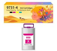 Pack combiné de Cartouches d'encre compatibles avec Les modèles pour Epson T9731 T9732 T9734 T9733 pour imprimantes à Jet d'encre Pro WF-C869R PX-M7070FX S7070X WF-C869RD3TWFC 1*Magenta