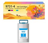 Pack combiné de Cartouches d'encre compatibles avec Les modèles pour Epson T9731 T9732 T9734 T9733 pour imprimantes à Jet d'encre Pro WF-C869R PX-M7070FX S7070X WF-C869RD3TWFC 1*Cyan
