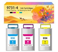 Pack combiné de Cartouches d'encre compatibles avec Les modèles pour Epson T9731 T9732 T9734 T9733 pour imprimantes à Jet d'encre Pro WF-C869R PX-M7070FX S7070X WF-C869RD3TWFC Tri-Color
