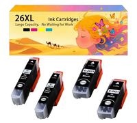 Pack combiné de Cartouches d'encre compatibles avec pour Epson 26XL T2621 T2631 T2632 T2633 T2634 pour imprimante à Jet d'encre Expression XP510 520 600 605 700 800 2 BK+PBK