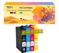 Pack combiné de Cartouches d'encre compatibles pour Epson T0711 T0712 T0713 T0714 pour imprimantes DX8400 SX215 SX400 SX515W SX600FW SX100 BX300F SX200 218 DX7450 8450 SX115 415 1 Combo Pack