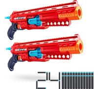 Pack Combo Blaster Zuru Xshot Caliber 2 Blasters 24 Fléchettes Bleu