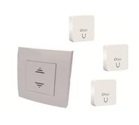 Pack commande centralisée sans fil + 3 micro-récepteurs encastrables télécommandés 433 MHz Pile 12V/23A