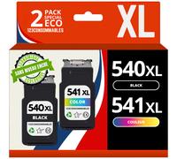 123CONSOMMABLES - Pack Compatible avec Canon PG-540 XL/CL-541 XL Noir et Couleur - sans Niveau
