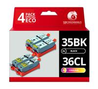 Pack compatible avec CANON PGI-35/CLI-36 4 cartouches - 123CONSOMMABLES - Topromo
