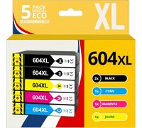 Pack Compatible avec EPSON 604XL, 5 Cartouches