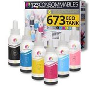 Pack compatible avec EPSON 673 ECOTANK, 6 bouteilles d'encre Pack