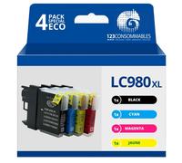 Pack compatible BROTHER LC980 4 cartouches