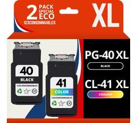 Pack compatible CANON PG-40 XL/CL-41 XL noir et couleur