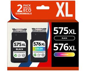 Pack compatible CANON PG-575XL/CL-576XL, 2 cartouches