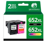 Pack compatible HP 652XL noir et couleur
