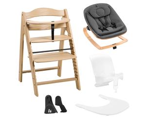 Pack complet Arketa Chaise haute + Transat + Siège bébé + Tablette