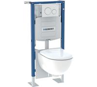 Pack complet bâti-support Duofix avec plaque Sigma20 et Pack cuvette Renova semi-caréné - GEBERIT - 118.311.KJ.2