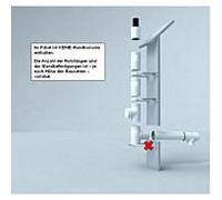 Pack complet Bertrams Polyline LAS pour installation murale extérieure 41KPAW110-5M DN 110/160, hauteur 5 m, blanc