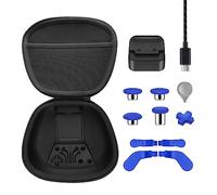 Pack complet de composants pour manette Xbox Elite Series 2 Xbox Elite 2 accessoires avec étui de transport, 4 baguettes, 4 pagaies, station de charge et 1 outil de réglage (bleu)