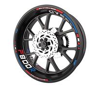 Pack complet de stickers Liserets de jantes pour Bmw F800R qualité Premium (8 Stickers pour 2 roues) (Multicolore)
