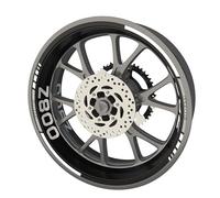 Pack complet de stickers Liserets de jantes pour moto Kawasaki Z800 qualité Premium (Stickers pour 2 roues) (Blanc)