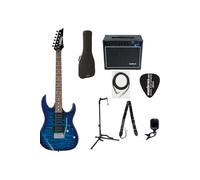 Ibanez Pack Complet GRX70QA-tbb-transparent Blue Burst Gio Métal - moderne