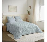 Pack complet housse de couette réversible pour lit 140 x 190 cm Agathe céladon