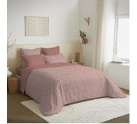 Pack complet housse de couette réversible pour lit 140 x 190 cm Céleste pêche