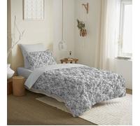 Pack complet housse de couette réversible pour lit 90 x 190 cm Bérengère nuage