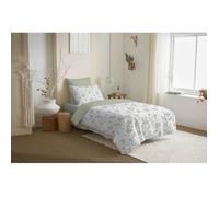 Pack complet housse de couette réversible ""Vanessa"" 4 pièces pour lit 90 x 190 Louise Romarin