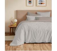 Pack complet housse de couette réversible ""Vanessa"" 6 pièces pour lit 160 x 200 Gabrielle Naturel