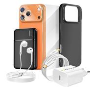 Pack Complet - MAYAXESS - iPhone 17 Pro Max - Coque MagSafe - Batterie Externe 5000mAh - Écouteurs USB-C