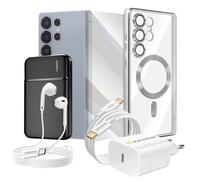 Pack Complet pour Galaxy S25 Ultra Coque, Verre, Chargeur, Batterie externe,