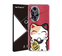 Pack Complet pour Honor 200 5G - Coque Résistante Transparente avec Motif Chat + 3 Films protections écran verre incurvé