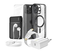 Pack Complet pour iPhone 16 Pro Max Coque, Verre, Chargeur, Batterie externe,