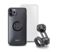 Pack complet SP-CONNECT Moto Bundle fixé sur guidon iPhone 11 Pro Max