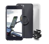 Pack complet SP-CONNECT Moto Bundle fixé sur rétroviseur iPhone 8+/7+/6S+/6+
