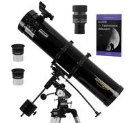 Omegon Télescope 130/920 EQ2 Pack complet – Zoom, guide débutant, oculaires, visée