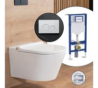 Pack complet WC japonais evineo ineo4 avec revêtement evineoClean et bâti-support autoportant Geberit,, BE4036WH+VU8000GW+111333006,