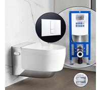 Pack complet WC japonais Geberit AquaClean Mera Comfort et bâti-support neeos,, 146210211+16791WH#SET, Comfort