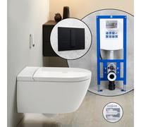 Pack complet WC japonais Villeroy & Boch ViClean-I 200 et bâti-support neeos,, V0E200R1+16791BM#SET,