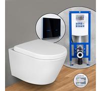 Pack complet WC suspendu evineo ineo et bâti-support neeos,, BE0509WH+16746BM#SET,