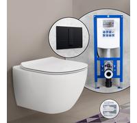 Pack complet WC suspendu Ideal Standard Tesi et bâti-support neeos,, T354601+16791BM#SET,