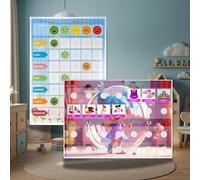 Pack Comportement et Routine - 59 Pictogrammes Plastifiés - Tableaux Routines Enfant Émotions Personnalisable - Style Bulla