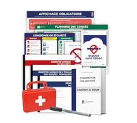 Pack Conformité Intégrale Entreprise : Restauration Rapide - 5 Affichages obligatoires, 3 Registres, Convention collective, Trousse de secours - Stylo-feutre effaçable offert - LEGIMEDIA ÉDITIONS