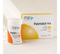 Pack Confort Senior & Pelage - Palmidol Pea + Agepi Oméga 3&6 1 Pack | Accompagne le confort quotidien, soutien une peau saine et favorise un pelage brillant.