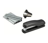 Pack conomique d'agrafeuses de bureau Bostitch Capacit de 20 feuilles Ouverture pour clouage Comprend 5 000 agrafes et un d grafeur Noir